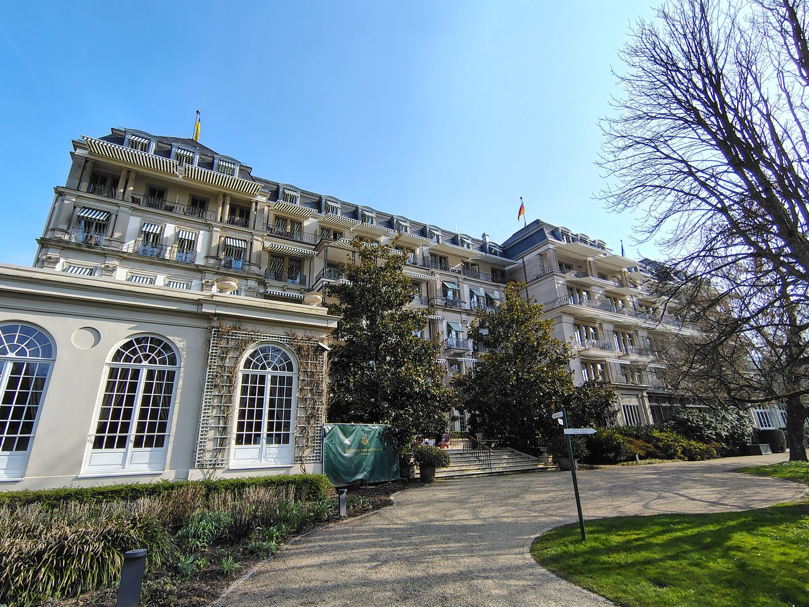 Brenners Park-Hotel on the Kaiserallee — the grandest frontage in a town built to be looked at