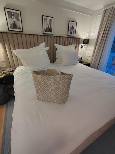 A room at the Badischer Hof, turned down for the night