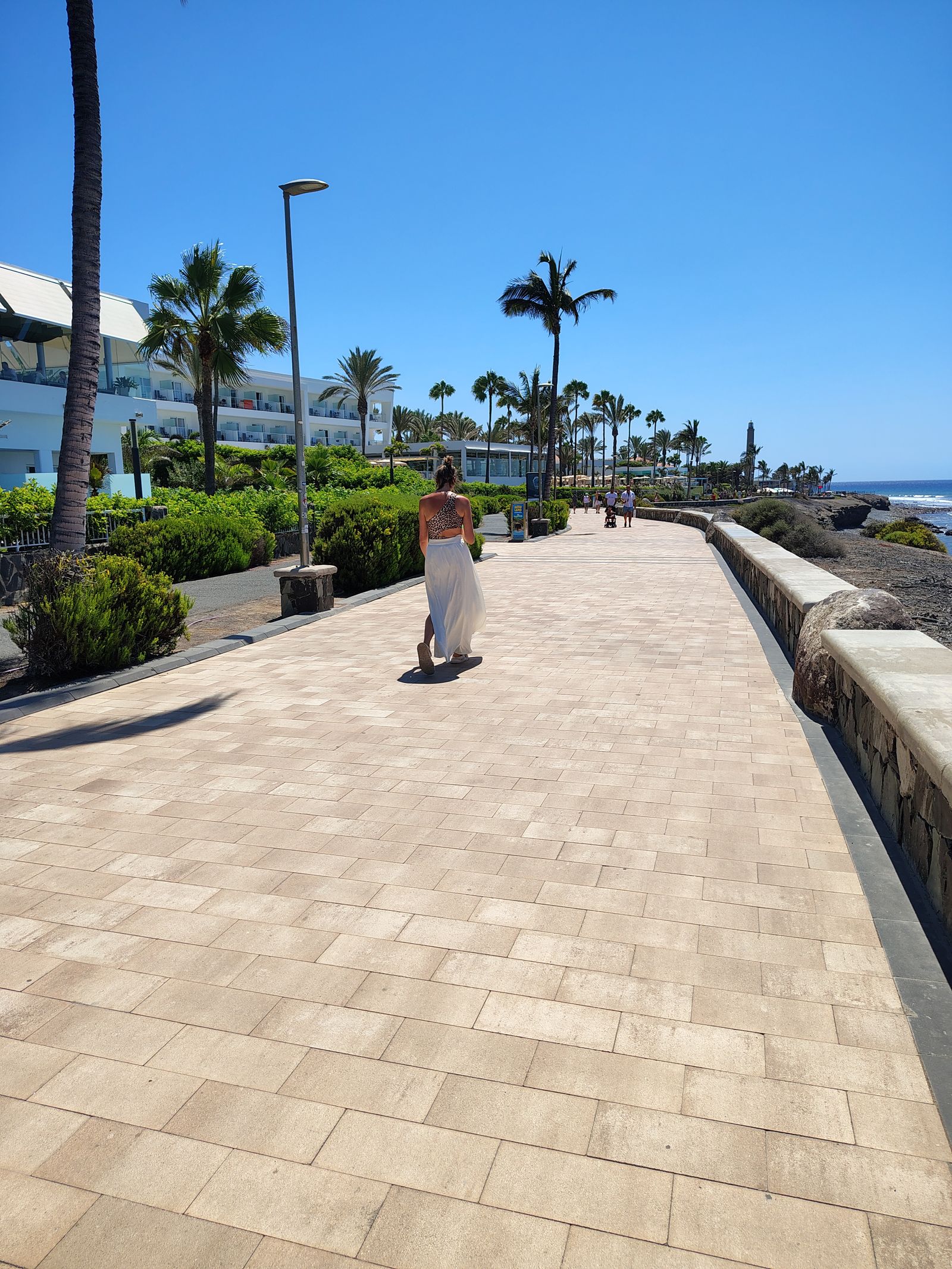 The promenade running east towards the lighthouse