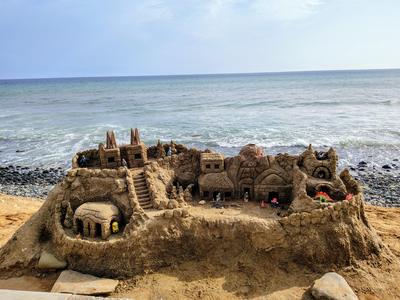 Somebody's afternoon work on the beach, and it was better than ours