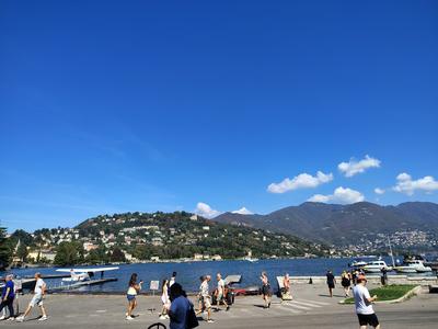 The lakeside promenade on a Saturday morning