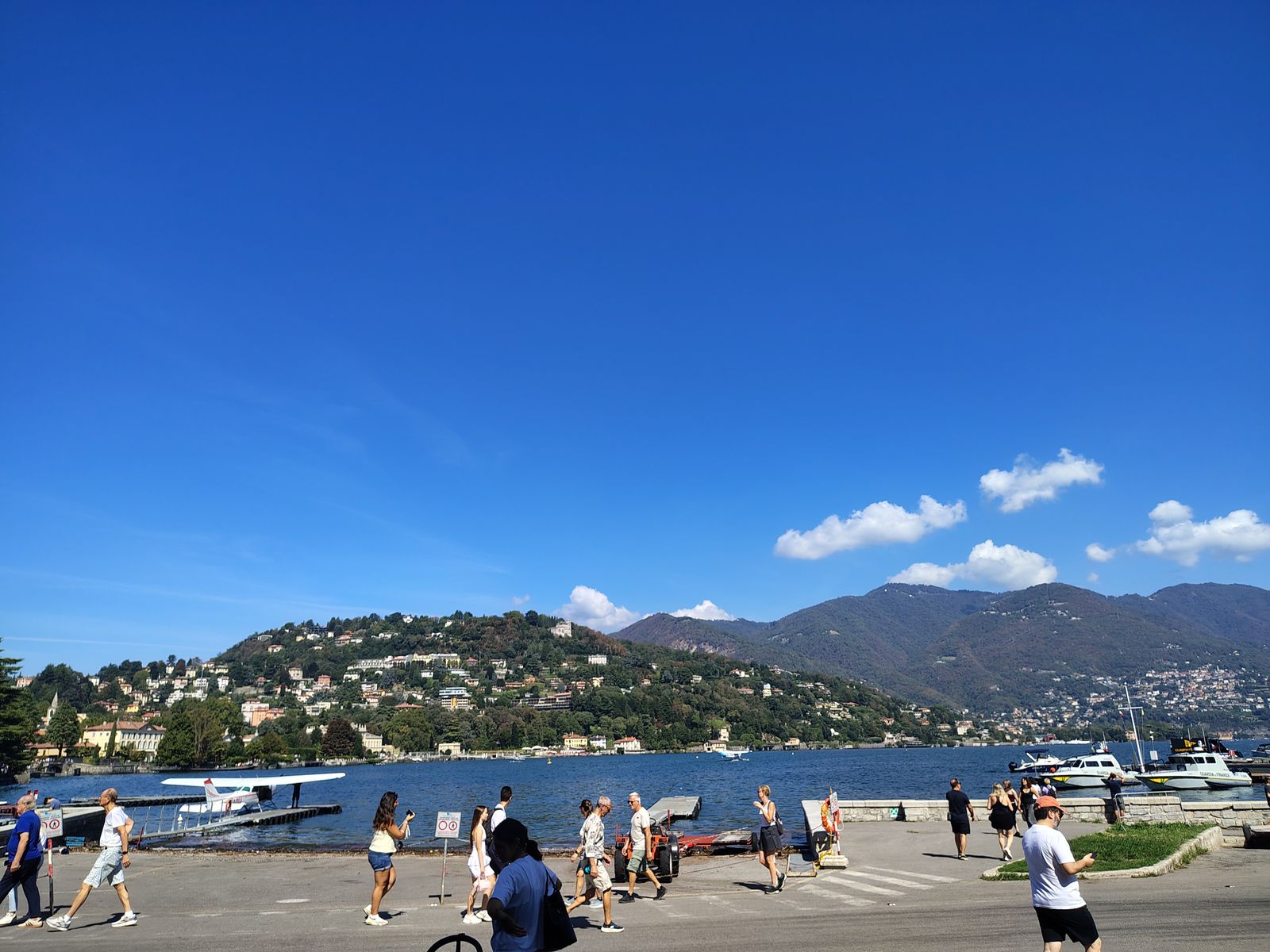 The lakeside promenade on a Saturday morning