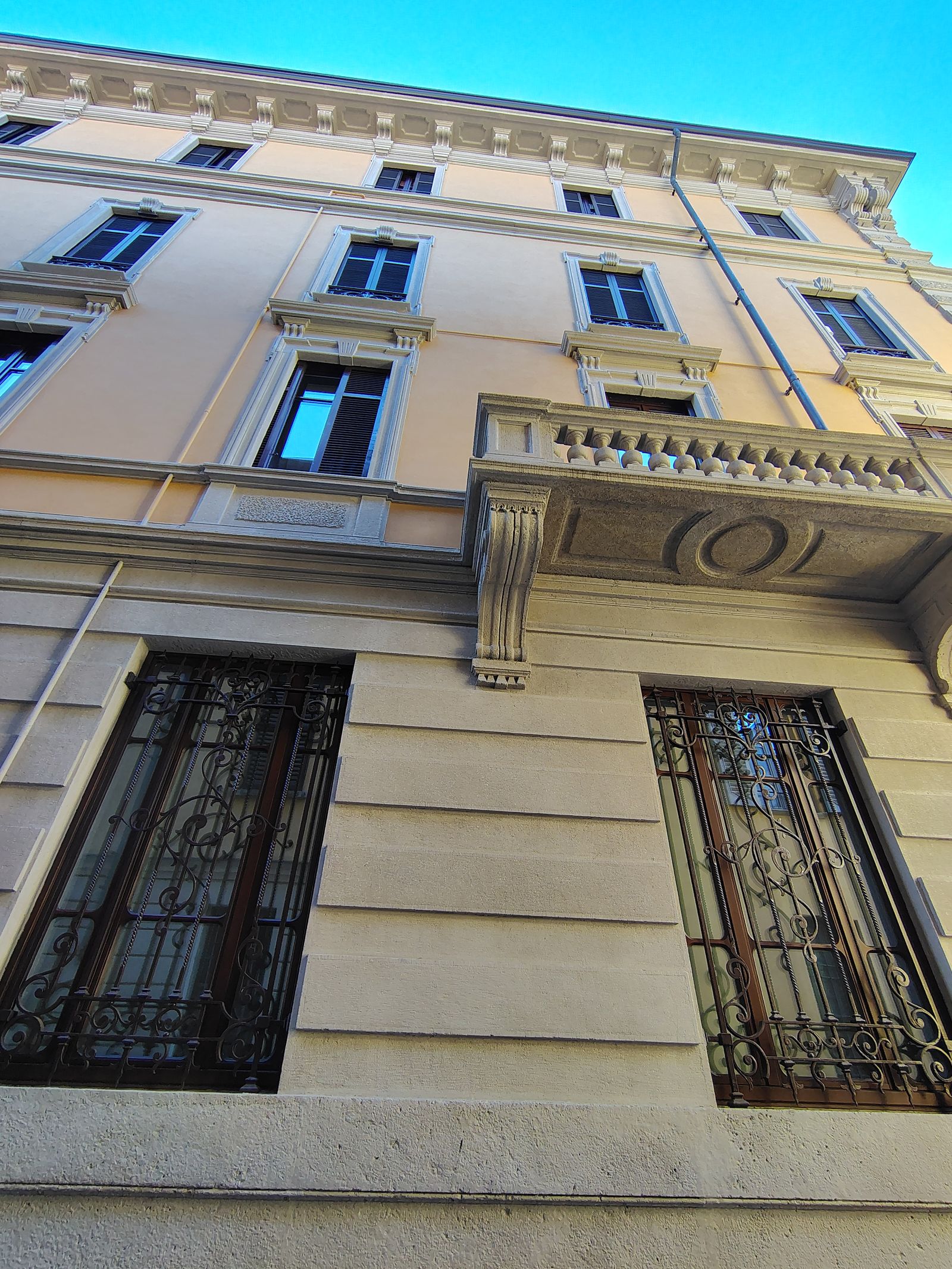 Shuttered balconies on a side street in the centro storico