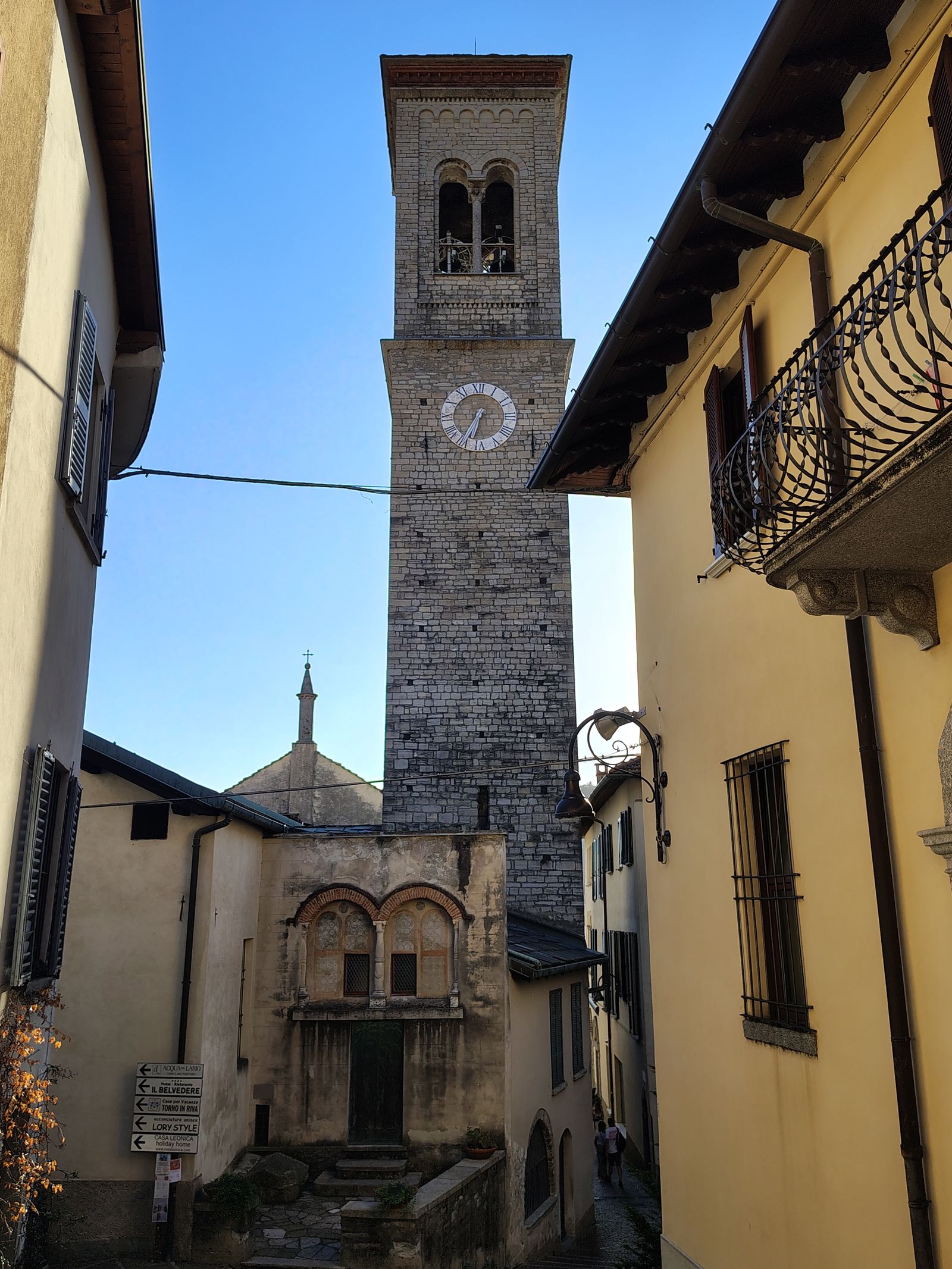 The bell tower again, from the lane below