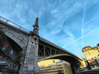 The Grand-Pont, which carries the city straight over its own valley — Lausanne