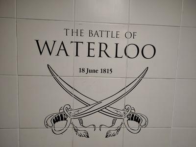 The Battle of Waterloo, 18 June 1815, in the tiles of the Underground at Hyde Park Corner