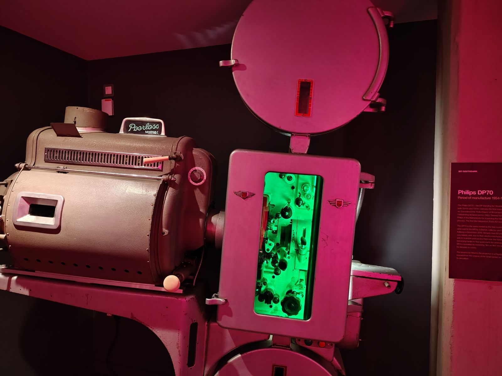 An old cinema projector on show at BFI Southbank