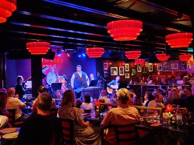 A band on stage at Ronnie Scott's, Soho <strong>Our own photograph of London, not of the hotel.</strong>