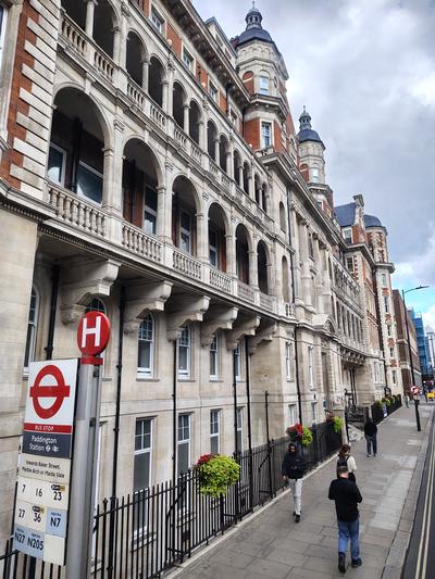 Praed Street by St Mary's Hospital, Paddington