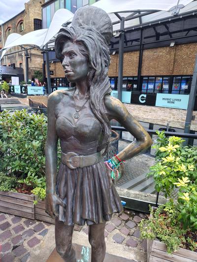 The Amy Winehouse statue in Camden Market