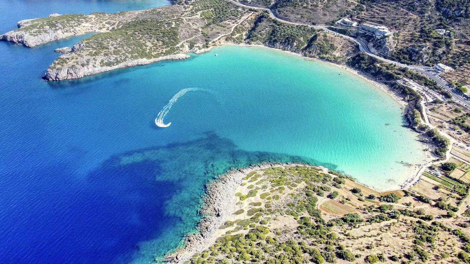 The coastline from above — Crete