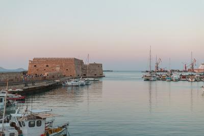 Fishing boats in a Cretan harbour — Crete