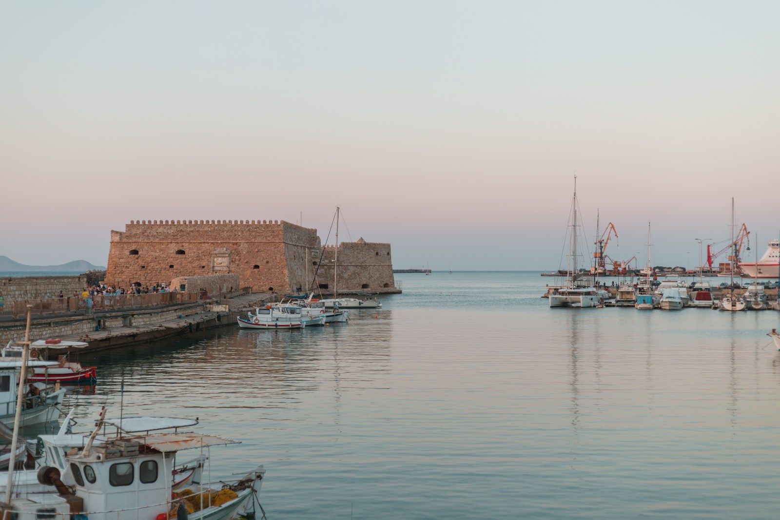 Fishing boats in a Cretan harbour — Crete