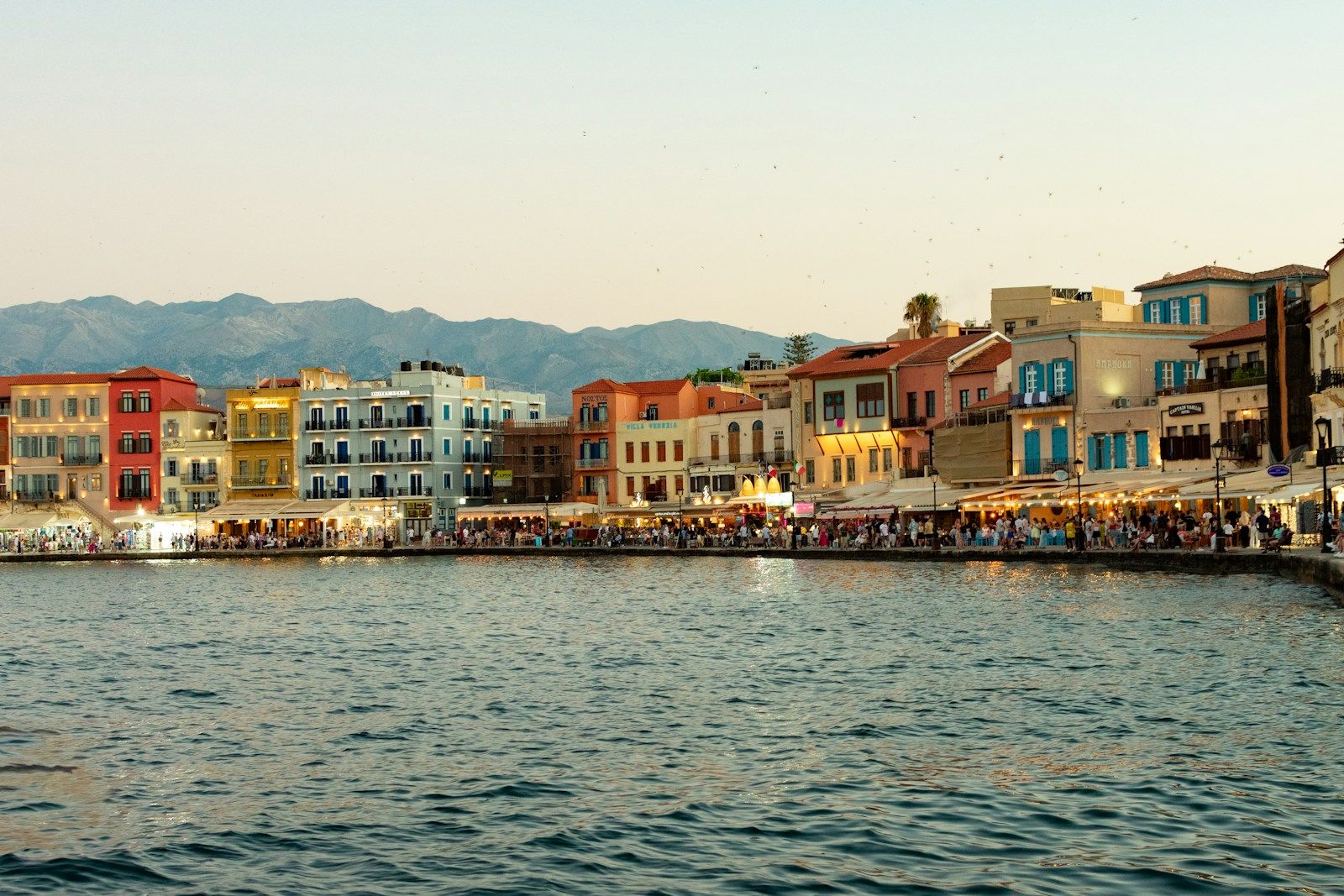 A waterfront town across the bay — Crete