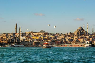 A ferry crossing the Bosphorus — Istanbul