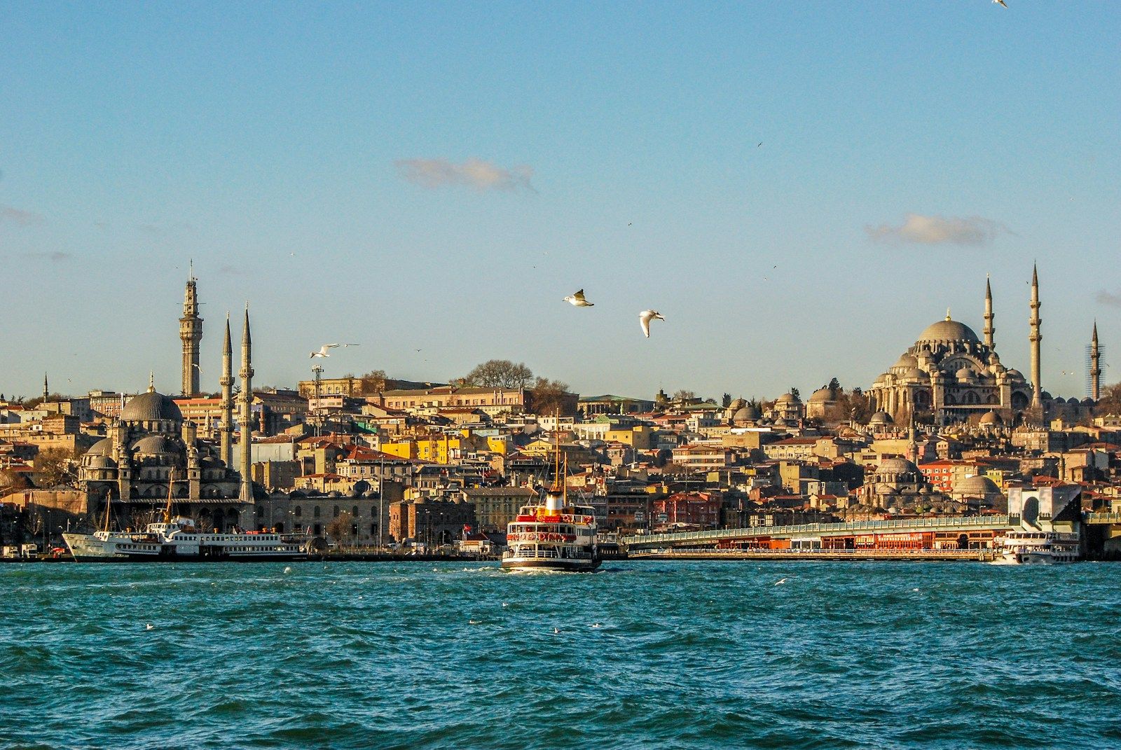 A ferry crossing the Bosphorus — Istanbul