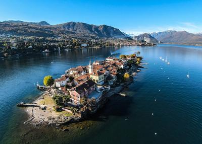 One of the islands from above — Lake Maggiore