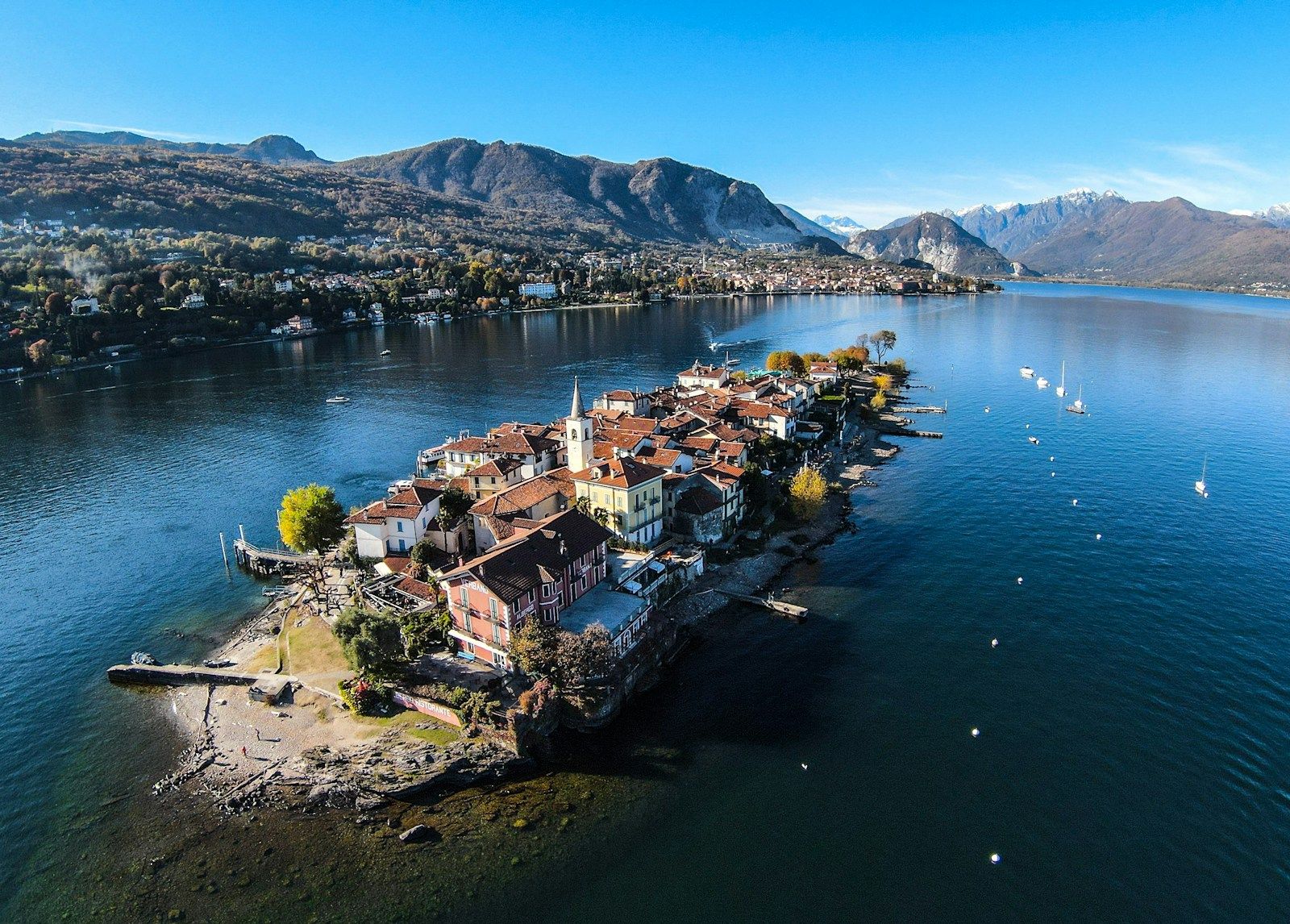 One of the islands from above — Lake Maggiore