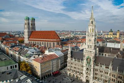 The city from above, towers and rooftops — Munich