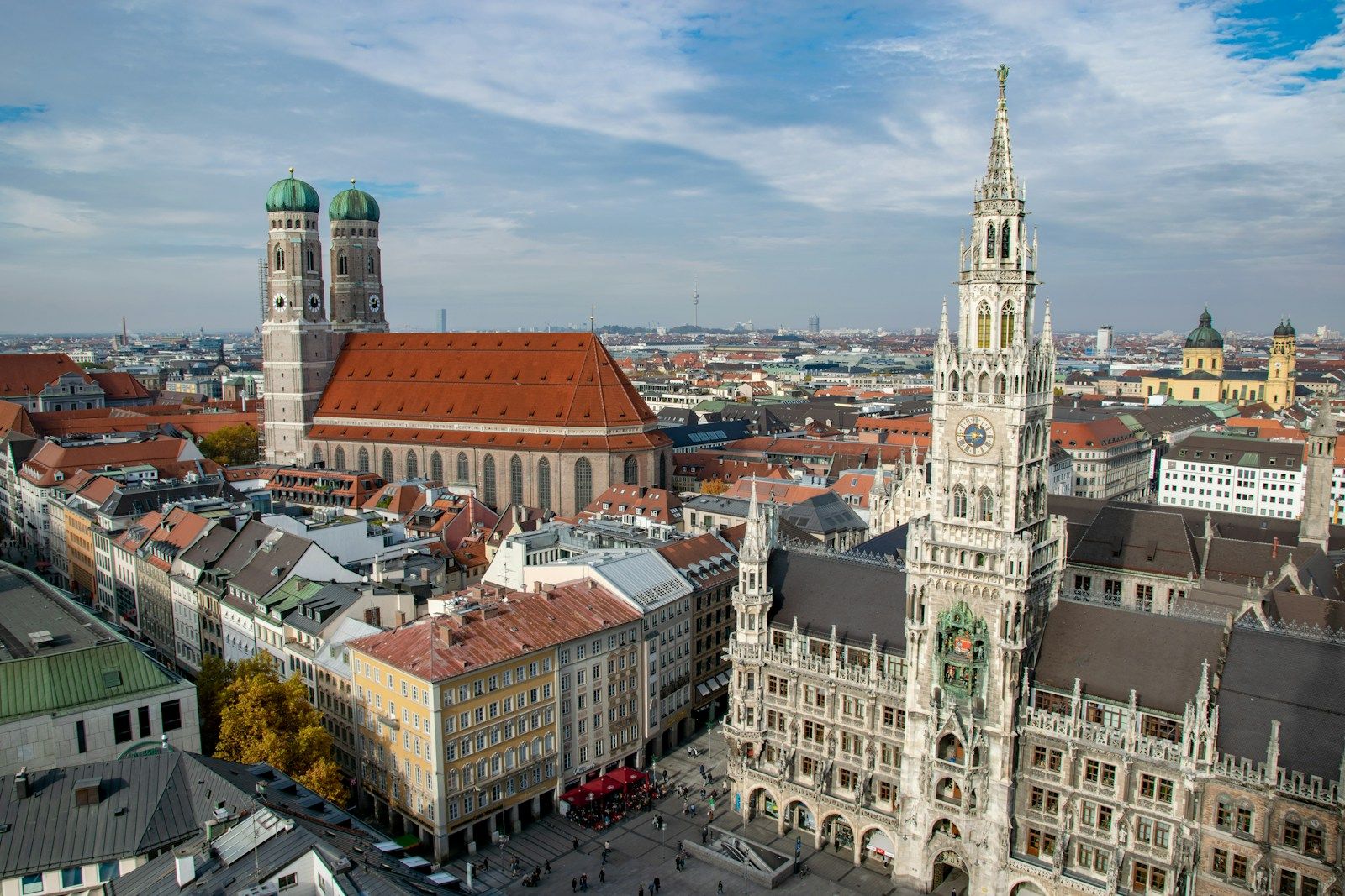 The city from above, towers and rooftops — Munich