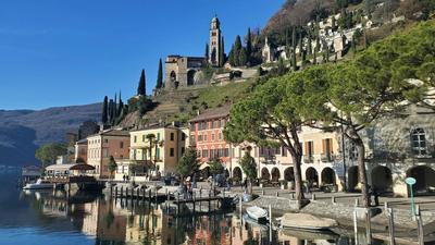 Buildings along the lakefront — Lugano and the Ticino lakes